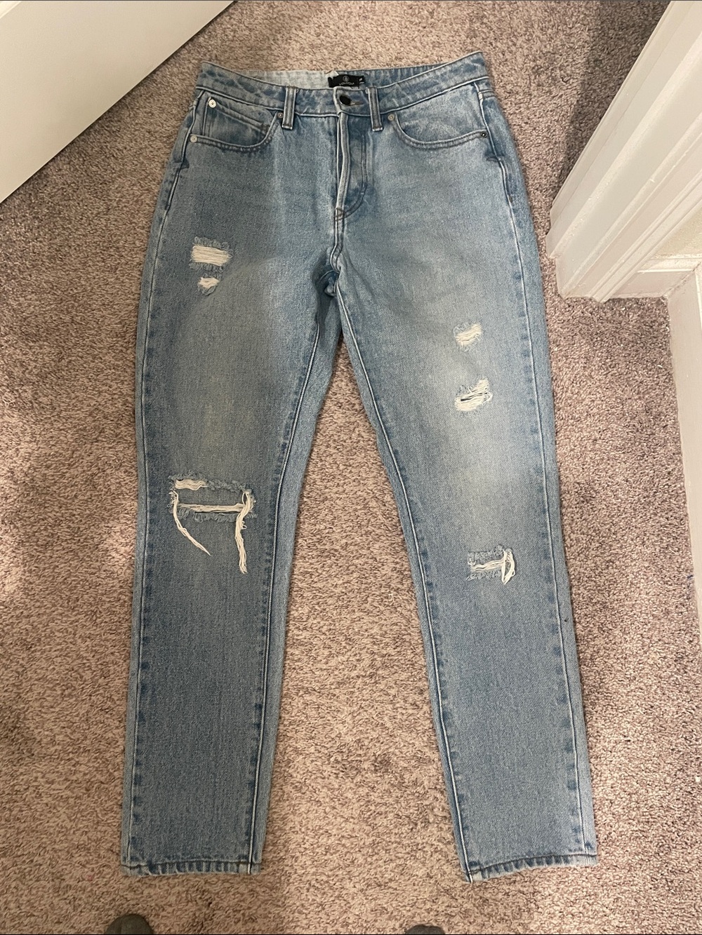 Volcom skinny high waisted distressed jeans size 28 inch waist